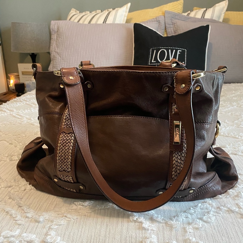 Cole Haan Dark Brown Leather Shoulder Bag